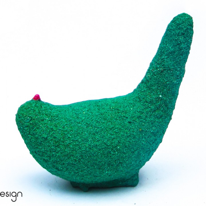 Green bird pulp statue #4